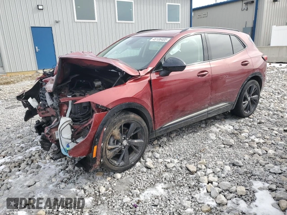 2023 Buick Envision Preferred with VIN LRBFZMR40PD019890, listed as a Copart auction lot 46106485 with Not Provided miles and Salvage Title. Bid and sale history available at carsss.com. Image 1.