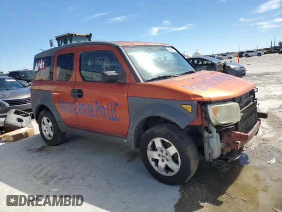 2003 Honda Element EX with VIN 5J6YH18573L013682, listed as a Copart auction lot 44502875 with 368,822 mi miles and Salvage Title. Bid and sale history available at DreamBid. Image 4.