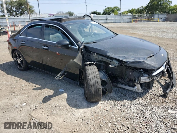 2021 Mercedes-Benz A 220 with VIN W1K3G4EB1MJ308004, listed as a Copart auction lot 59937905 with 43,733 mi miles and Salvage title. Bid and sale history available at DreamBid. Image 4.