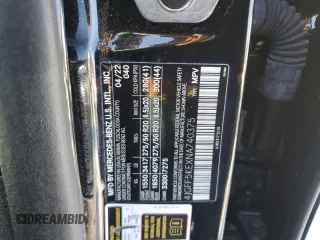 2022 Mercedes-Benz GLS 450 z VIN 4JGFF5KEXNA740375, wystawiony jako Copart lot #45761835 z przebiegiem 32 198 mil mil oraz Nie do naprawy • Non repairable. Historia ofert i sprzedaży dostępna na DreamBid. Obrazek 13.