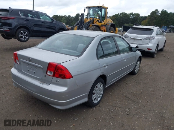 2005 Honda Civic LX with VIN 2HGES16595H523708, listed as a IAAI auction lot 40424176 with 60,593 mi miles and . Bid and sale history available at DreamBid. Image 4.