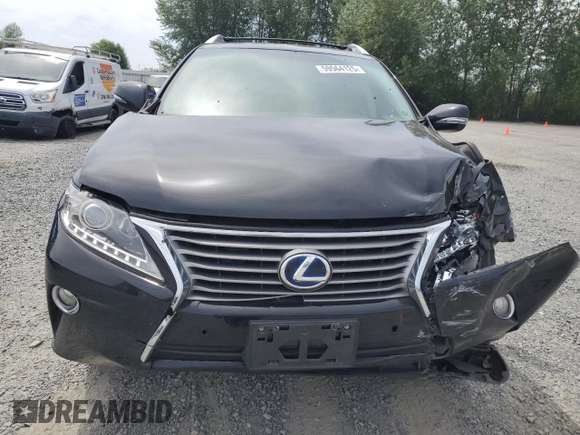 2013 Lexus RX 450h with VIN JTJBC1BAXD2444943, listed as a Copart auction lot 59564125 with Not provided miles and Salvage title. Bid and sale history available at DreamBid. Image 5.
