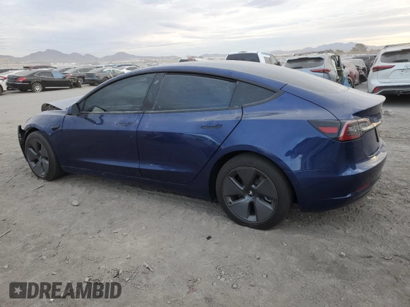 2021 Tesla Model 3 Long Range with VIN 5YJ3E1EB2MF055863, listed as a Copart auction lot 85267844 with 28,141 mi miles and Salvage Title. Bid and sale history available at carsss.com. Image 2.