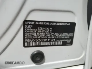 2013 BMW 5 Series 528i xDrive с VIN WBAXH5C56DD111921, выставлен на аукционе Copart как лот 57354925 с пробегом 86 791 миль миль и Списание • Salvage title. История ставок и продаж доступна на DreamBid. Изображение 12.