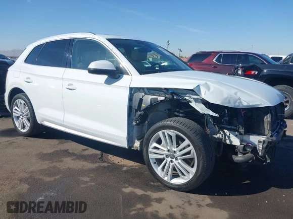 2020 Audi Q5 Premium Plus with VIN WA1BNAFY5L2023323, listed as a IAAI auction lot 41674930 with 35,847 mi miles and . Bid and sale history available at DreamBid. Image 1.