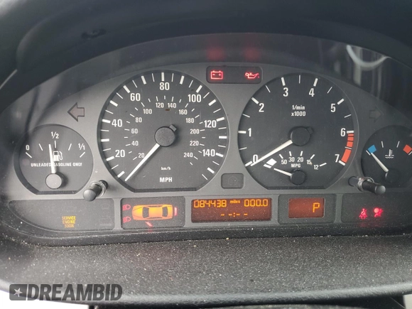 2003 BMW 3 Series 325i with VIN WBAEV33473KL82735, listed as a Copart auction lot 85904744 with 84,438 mi miles and Salvage Title. Bid and sale history available at carsss.com. Image 9.