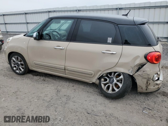2014 FIAT 500L Lounge with VIN ZFBCFACH0EZ029698, listed as a Copart auction lot 44010995 with 113,555 mi miles and Salvage Title. Bid and sale history available at DreamBid. Image 2.