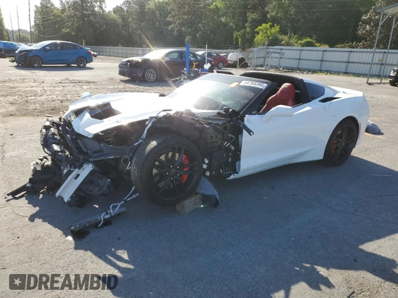 2019 Chevrolet Corvette Z51 1LT with VIN 1G1YH2D79K5123924, listed as a Copart auction lot 54783395 with Not provided miles and Salvage title. Bid and sale history available at DreamBid. Image 1.