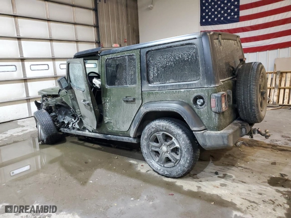 2020 Jeep Wrangler Unlimited Sport S with VIN 1C4HJXDNXLW291607, listed as a Copart auction lot 43440035 with 53,874 mi miles and Salvage Title. Bid and sale history available at carsss.com. Image 2.