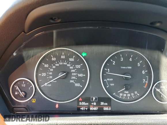 2012 BMW 3 Series 328i with VIN WBA3A5G57CNP15953, listed as a Copart auction lot 46664315 with 80,487 mi miles and Salvage Title. Bid and sale history available at carsss.com. Image 9.