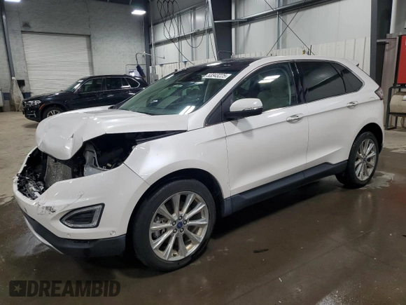 2017 Ford Edge Titanium with VIN 2FMPK4K84HBB56745, listed as a Copart auction lot 53343225 with 76,246 mi miles and Salvage Title. Bid and sale history available at carsss.com. Image 1.