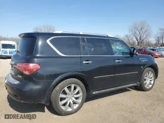 2014 Infiniti QX80 with VIN JN8AZ2NE5E9069249, listed as a Copart auction lot 49335375 with 197,386 mi miles and Salvage Title. Bid and sale history available at carsss.com. Image 3.