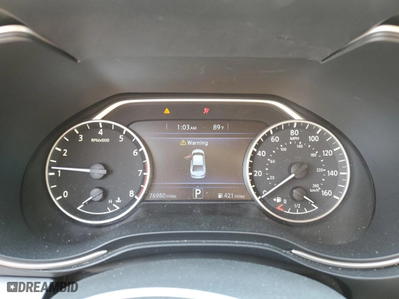 2016 Nissan Maxima 3.5 SL with VIN 1N4AA6AP2GC405078, listed as a Copart auction lot 50555095 with 76,980 mi miles and Salvage Title. Bid and sale history available at carsss.com. Image 9.