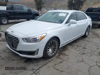 2019 Genesis G90 Premium with VIN KMTF34JA4KU061686, listed as a IAAI auction lot 42157076 with 27,359 mi miles and . Bid and sale history available at DreamBid. Image 18.