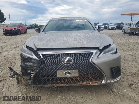 2021 Lexus LS 500 with VIN JTHD51FF2M5014610, listed as a Copart auction lot 73633494 with 91,444 mi miles and Salvage title. Bid and sale history available at DreamBid. Image 5.