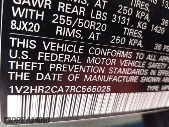 2024 Volkswagen Atlas SE with VIN 1V2HR2CA7RC565025, listed as a IAAI auction lot 42845044 with 25,080 mi miles and . Bid and sale history available at DreamBid. Image 19.