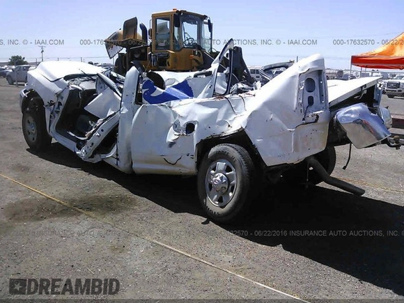 2014 Ram 2500 Tradesman with VIN 3C6UR5HL6EG320825, listed as a IAAI auction lot 42077382 with Not provided miles and . Bid and sale history available at DreamBid. Image 3.