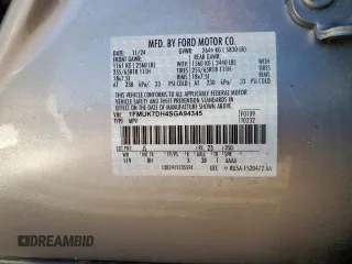 2025 Ford Explorer Active с VIN 1FMUK7DH4SGA94345, выставлен на аукционе Copart как лот 63991895 с пробегом 2 472 миль миль и Списание • Salvage title. История ставок и продаж доступна на DreamBid. Изображение 13.