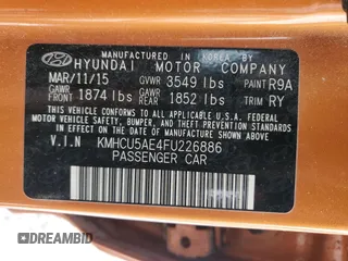 2015 Hyundai Accent Sport with VIN KMHCU5AE4FU226886, listed as a Copart auction lot 44789755 with 118,907 mi miles and Salvage Title. Bid and sale history available at carsss.com. Image 13.