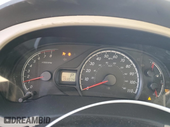 2012 Toyota Sienna LE with VIN 5TDJK3DC9CS038655, listed as a Copart auction lot 46852235 with 193,074 mi miles and Salvage Title. Bid and sale history available at carsss.com. Image 9.