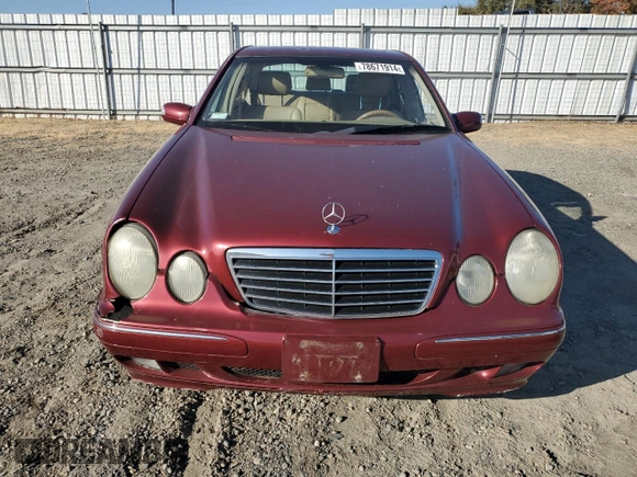 2001 Mercedes-Benz E-Class with VIN WDBJF65JX1B303735, listed as a Copart auction lot 78671914 with 116,290 mi miles and Salvage Title. Bid and sale history available at carsss.com. Image 5.