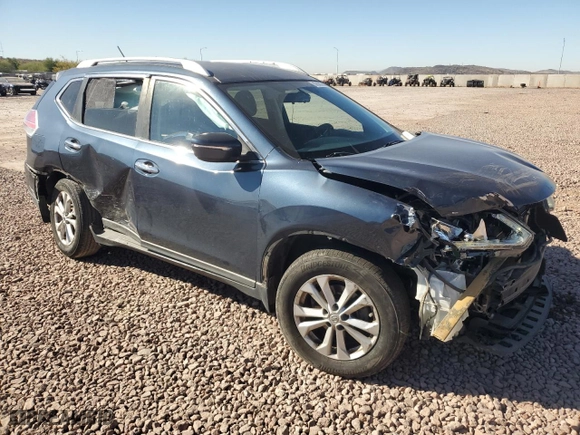 2015 Nissan Rogue S with VIN KNMAT2MV3FP573844, listed as a Copart auction lot 80800384 with 128,078 mi miles and Salvage Title. Bid and sale history available at carsss.com. Image 4.