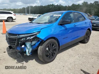 2024 Chevrolet Equinox LS z VIN 3GNAXHEG0RL163520, wystawiony jako Copart lot #58076045 z przebiegiem 28 531 mil mil oraz Szkoda całkowita • Salvage title. Historia ofert i sprzedaży dostępna na DreamBid. Obrazek 1.