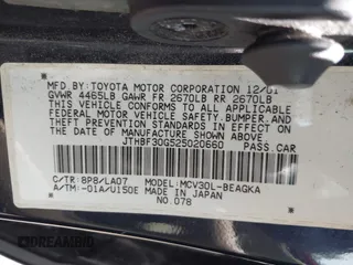 2002 Lexus ES 300 с VIN JTHBF30G525020660, выставлен на аукционе IAAI как лот 42470421 с пробегом 215 802 миль миль и . История ставок и продаж доступна на DreamBid. Изображение 9.