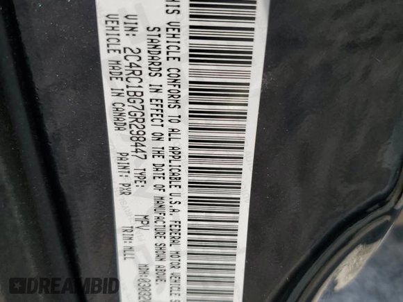 2016 Chrysler Town & Country Touring with VIN 2C4RC1BG7GR298447, listed as a Copart auction lot 48495945 with 170,172 mi miles and Salvage Title. Bid and sale history available at carsss.com. Image 12.