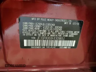 2015 Subaru Impreza Special Sports Premium z VIN JF1GPAU68F8309651, wystawiony jako Copart lot #59173985 z przebiegiem 108 226 mil mil oraz Szkoda całkowita • Salvage title. Historia ofert i sprzedaży dostępna na DreamBid. Obrazek 12.
