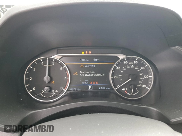2025 Nissan Altima SV with VIN 1N4BL4DV1SN362587, listed as a Copart auction lot 54373685 with 4,875 mi miles and Clean Title. Bid and sale history available at DreamBid. Image 9.