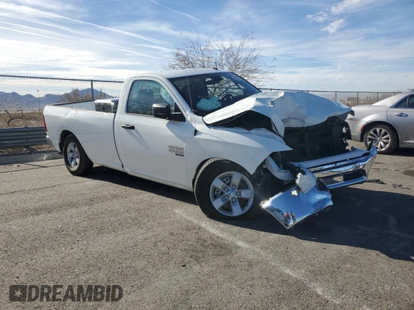 2023 Ram 1500 Tradesman with VIN 3C6JR6DGXPG678000, listed as a Copart auction lot 65893914 with Not provided miles and Salvage title. Bid and sale history available at DreamBid. Image 4.