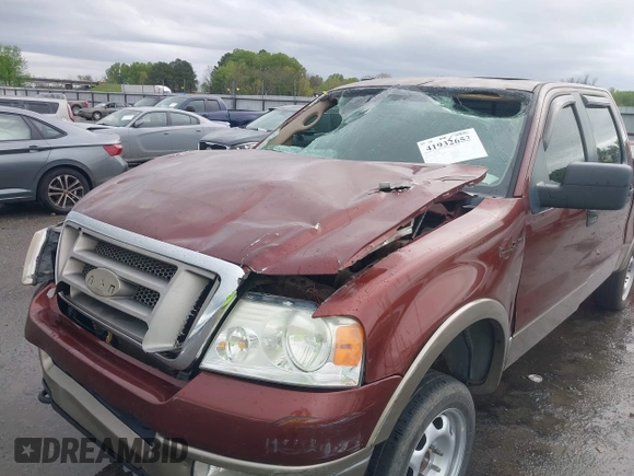 2005 Ford F-150 XLT with VIN 1FTPW14545KC40740, listed as a IAAI auction lot 41932653 with 164,641 mi miles. Bid and sale history available at carsss.com. Image 6.