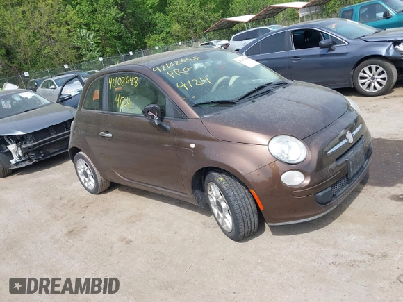 2013 FIAT 500 Pop with VIN 3C3CFFAR0DT513290, listed as a IAAI auction lot 42102648 with 107,573 mi miles and . Bid and sale history available at DreamBid. Image 1.