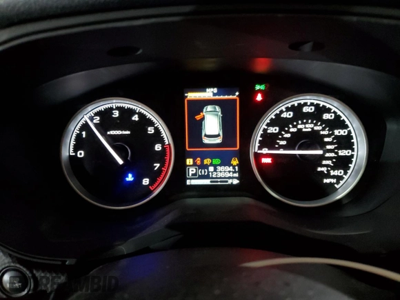 2023 Subaru Forester Premium with VIN JF2SKAEC7PH458871, listed as a Copart auction lot 44394525 with 123,694 mi miles and Salvage Title. Bid and sale history available at carsss.com. Image 9.