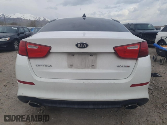 2015 Kia Optima EX with VIN 5XXGN4A70FG391970, listed as a Copart auction lot 51131335 with Not provided miles and Salvage title. Bid and sale history available at DreamBid. Image 6.