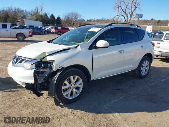 2014 Nissan Murano S with VIN JN8AZ1MW8EW529218, listed as a IAAI auction lot 41397594 with 83,421 mi miles and . Bid and sale history available at DreamBid. Image 2.