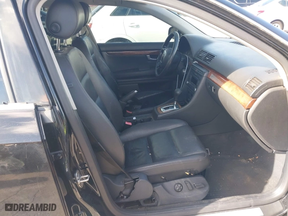 2007 Audi A4 2.0T with VIN WAUAF78E07A063080, listed as a IAAI auction lot 41896271 with 228,307 mi miles. Bid and sale history available at carsss.com. Image 5.