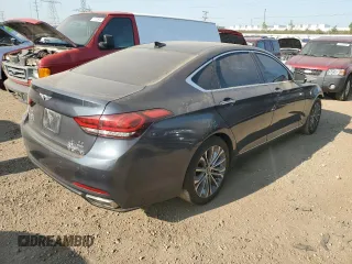 2017 Genesis G80 3.8L with VIN KMHGN4JE9HU185814, listed as a Copart auction lot 70239184 with 90,836 mi miles and Salvage Title. Bid and sale history available at carsss.com. Image 3.