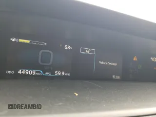 2021 Toyota Prius LE with VIN JTDKAMFP4M3192707, listed as a Copart auction lot 55993185 with 44,909 mi miles and Salvage Title. Bid and sale history available at DreamBid. Image 9.