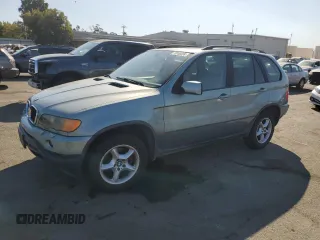 2002 BMW X5 3.0i with VIN 5UXFA53552LP50134, listed as a Copart auction lot 70958584 with 162,349 mi miles and Clean Title. Bid and sale history available at carsss.com. Image 1.