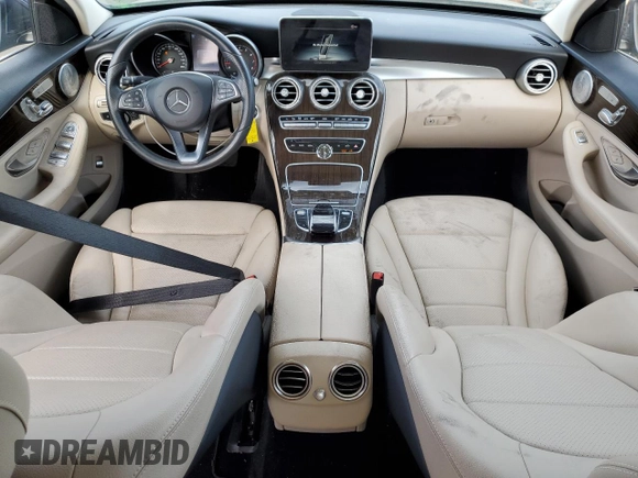2016 Mercedes-Benz C 300 with VIN 55SWF4JB7GU140184, listed as a Copart auction lot 54410685 with 35,234 mi miles and Salvage Title. Bid and sale history available at carsss.com. Image 8.
