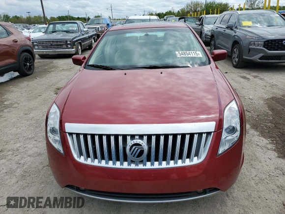 2010 Mercury Milan Premier with VIN 3MEHM0JG4AR608302, listed as a Copart auction lot 54854115 with 60,354 mi miles and Clean Title. Bid and sale history available at carsss.com. Image 5.