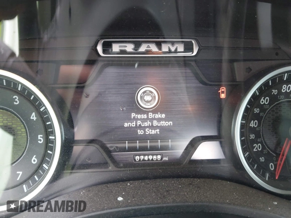 2020 Ram 1500 Big Horn with VIN 1C6SRFFT8LN301178, listed as a IAAI auction lot 42265449 with 74,968 mi miles and . Bid and sale history available at DreamBid. Image 7.