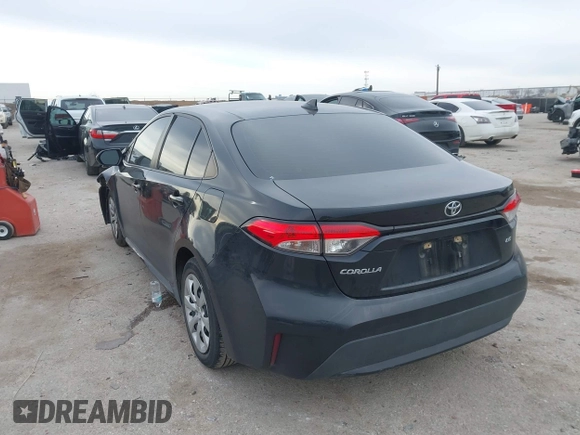 2020 Toyota Corolla LE with VIN 5YFEPRAE0LP021439, listed as a IAAI auction lot 41278038 with 138,614 mi miles. Bid and sale history available at carsss.com. Image 3.