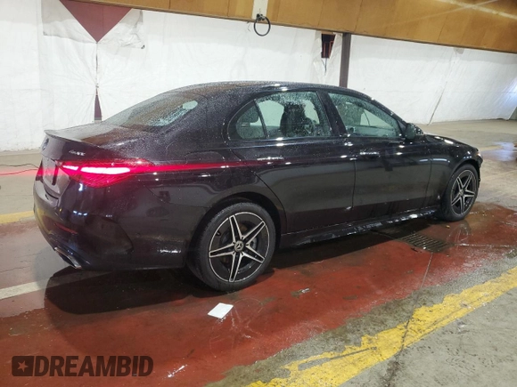 2024 Mercedes-Benz C 300 with VIN W1KAF4HB0RR219264, listed as a Copart auction lot 48209655 with 756 mi miles and Salvage Title. Bid and sale history available at DreamBid. Image 3.