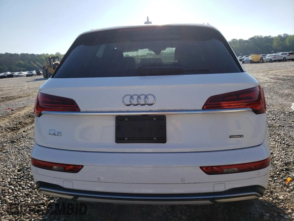 2021 Audi Q5 with VIN WA1AABFY4M2113383, listed as a Copart auction lot 49538844 with 19,462 mi miles and . Bid and sale history available at DreamBid. Image 6.