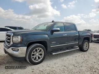 2018 GMC Sierra 1500 SLT with VIN 3GTP1NEC4JG195674, listed as a Copart auction lot 64594335 with 42,742 mi miles and Salvage title. Bid and sale history available at DreamBid. Image 1.