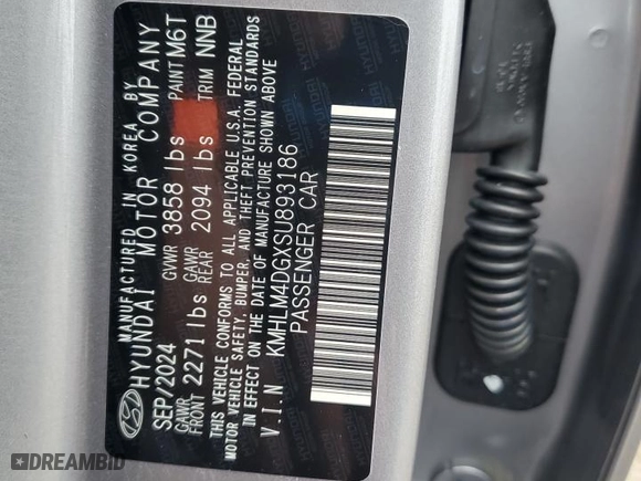 2025 Hyundai Elantra SEL Sport with VIN KMHLM4DGXSU893186, listed as a Copart auction lot 89147065 with 205 mi miles and Salvage Title. Bid and sale history available at carsss.com. Image 12.