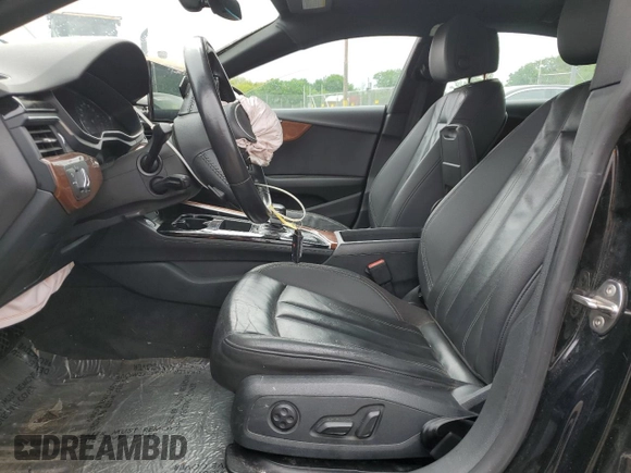 2020 Audi A5 Sportback Premium with VIN WAUANCF55LA007256, listed as a Copart auction lot 57772365 with 87,997 mi miles and Salvage title. Bid and sale history available at DreamBid. Image 7.